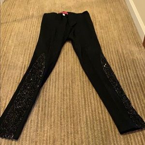 Alice and Olivia Saddle Pant with Sequin Insert, 4